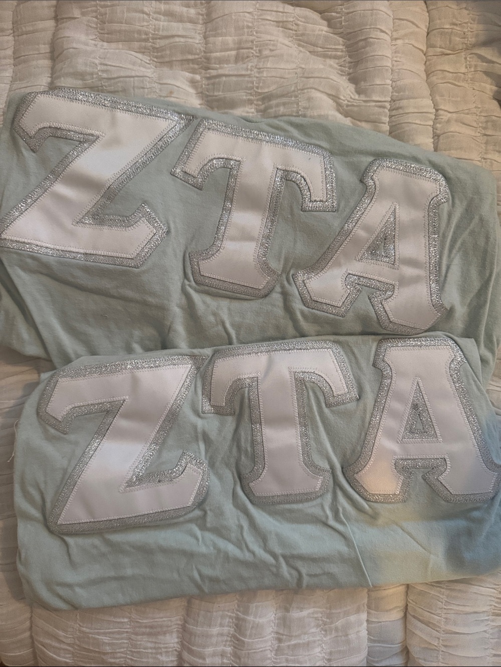 ZTA Light Mint Applique Logo Kids Top